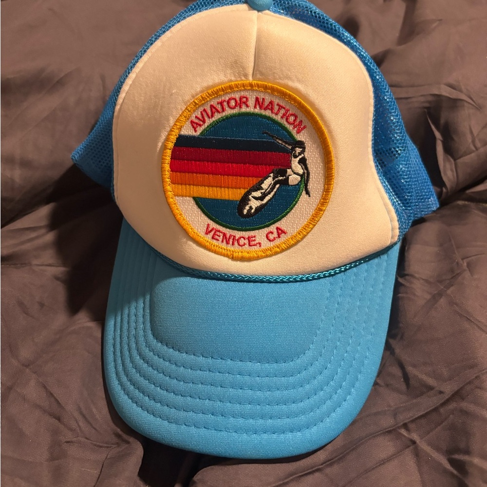 Aviator Nation Blue Mesh Cap